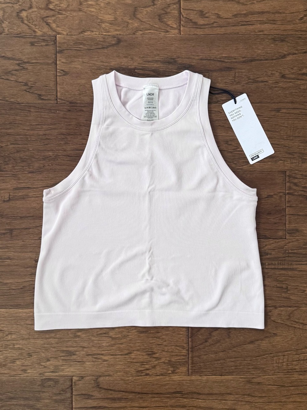 NWT LNDR Power Crop Tank Top Lilac Pink Size M-L